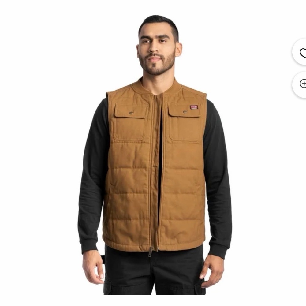 🤎 Wrangler ✨‎ Workwear Canvas Utility Vest Sand Brown XL (46–48) 🦺